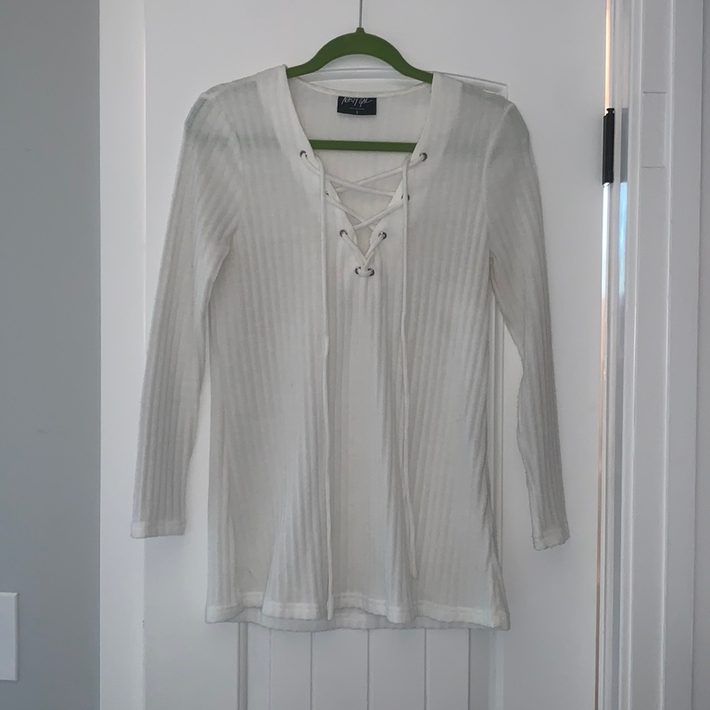 White Nasty Gal tunic top